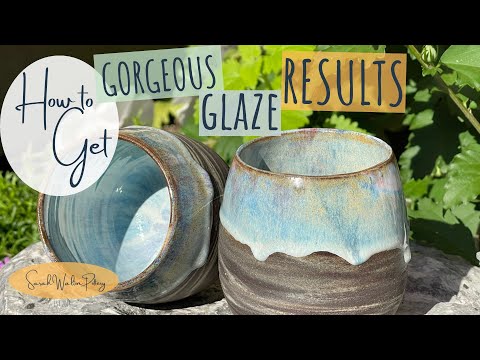 StepByStep GLAZE WITH ME  Video Using AMACO MAYCO and SPECTRUM Glazes on MARBLED CLAY   HD 1080p