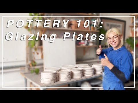 How to glaze ceramic plates  POTTERY 101