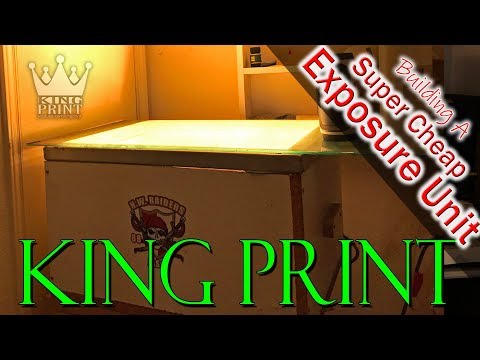 How To Make Screen Printing Exposure Unit SUPER CHEAP Home Business KING PRINT