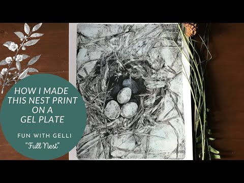 How to Make a Nest Monotype Print on a Gel Plate  Fun with Gelli39s