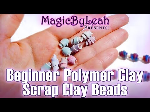 How to Make Polymer Clay Wrapped Beads Beginner Project Using Scrap Clay