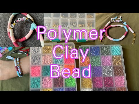SIMPLE POLYMER CLAY BEADS BRACELET HOW TO MAKE
