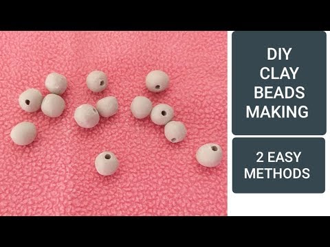 Diy how to make beads with air dry clayshilpkarmsealmouldit2 easy methods of clay beads making