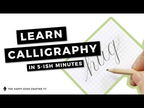 Learn Calligraphy in 5ish Minutes With Just a PENCIL