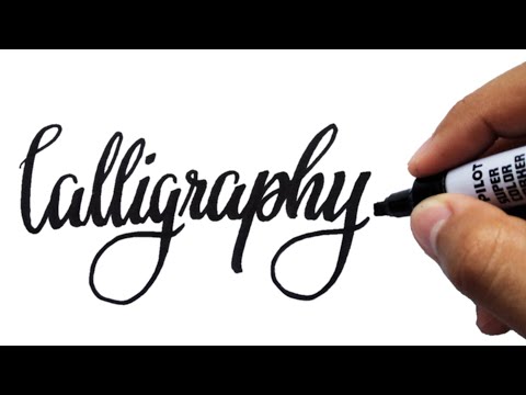 How to Write Calligraphy Using Only Broad Marker