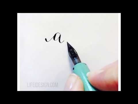 Learn calligraphy for beginners  How to write the letter a using modern calligraphy tutorial