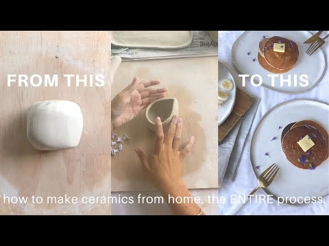 HOW I MAKE CERAMICS AT HOME the entire pottery process  lolita olympia