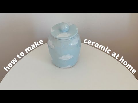 how to make ceramic at home  cloud jar 