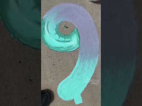 3D chalk art mylar 9 balloon to celebrate my daughters birthday