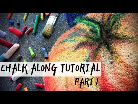 CHALK ALONG WITH ME Learn How to make sidewalk art beginner tutorial Part 1 tutorial howto