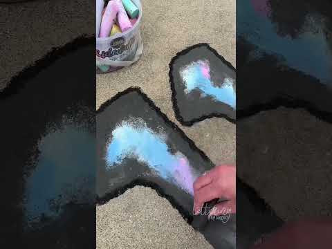 Celebrating my daughters 11th birthday with some 3d chalk art galaxy helium balloons