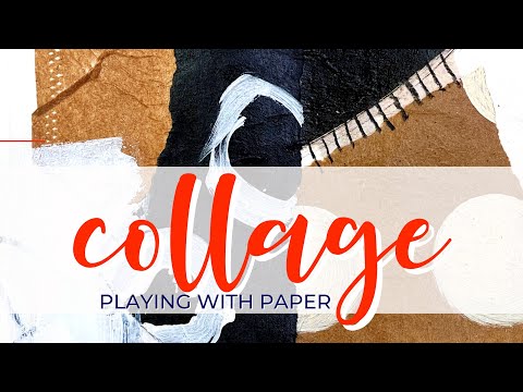 Making collage paper and using it in a collage mixedmedia abstractart collageart arttutorial