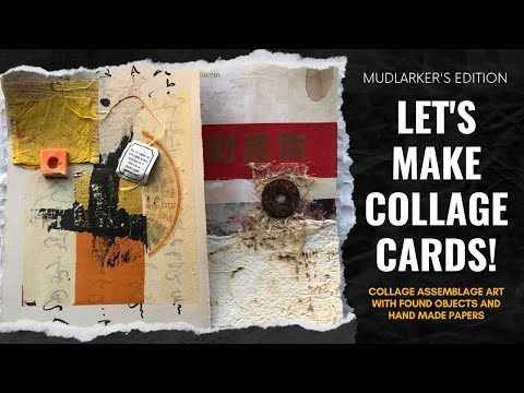 Let39s Make Collage Cards Collage Assemblage Art with Found Objects  BEGINNER FRIENDLY  Mudlarkers