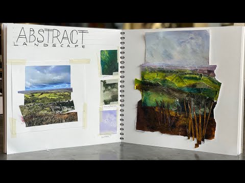 TOP TIPS making an EASY COLLAGE ART landscape art how to develop an idea