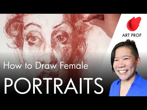 Real Time Portrait Drawing Demo in Conte Crayon for SelfTaught Artists