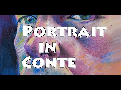A Colorful Conte Portrait Demonstration by Scott Hutchison