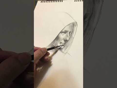 Drawing with a Conte pencil