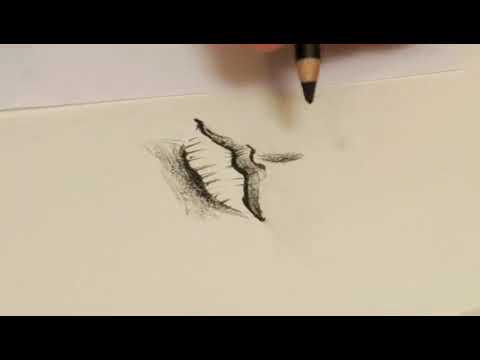 How to Draw a Human Mouth in Conte Crayon