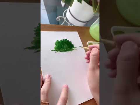 Step By Step Gouache Tutorial  How To Paint Foliage for Beginner