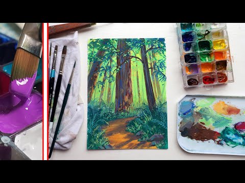 New to gouache Painting with THICK layers of gouache  Palette box tips