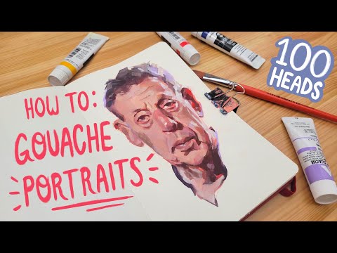 How to Paint a Portrait in Gouache  Step by Step