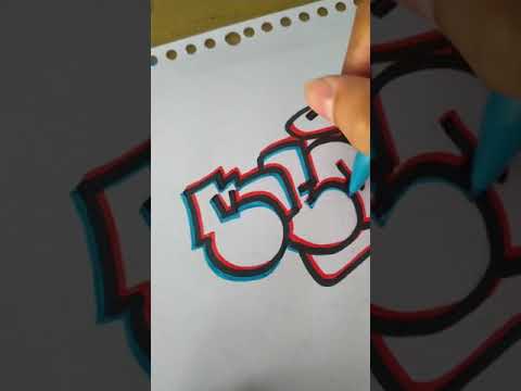 how to draw graffiti glitch effect
