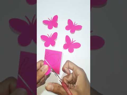 How To Make Paper Butterfly  Easy Butterfly Making With Paper  Butterfly Craft Ideas shorts diy