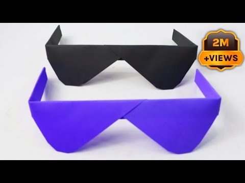 How To Make Paper Sunglasses Without Glue  Paper Folding Crafts  Paper Craft Without Glue