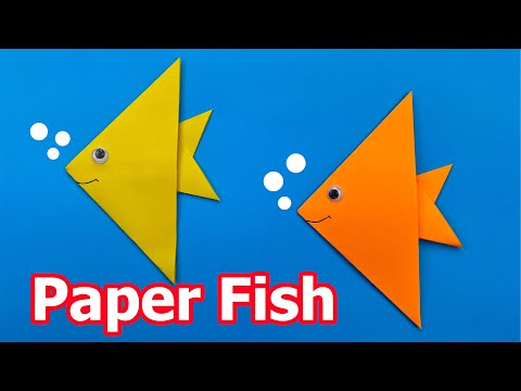 Origami fish tutorial for kids  How to make paper fish