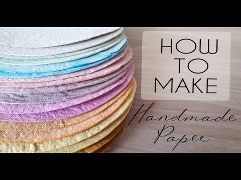 DIY  How to make handmade paper from recycled materials  PAPER MAKING