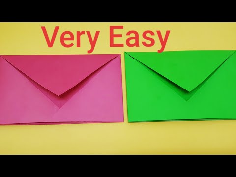 How to make paper Envelope No glue or tape very easy DIY