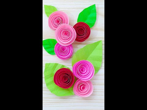Rose How to make paper flowers shorts Paperflowers rose diy papercraft
