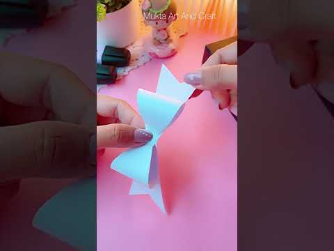 Simple amp Easy Way to make Paper Bow shorts art youtubeshorts