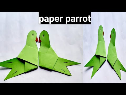 How to make paper parrots One minute paper parrotOne minute craft short