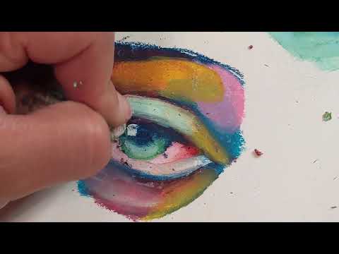 how i BLEND with oil pastels tutorial kinda