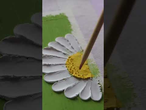 Oil pastel Art  White Daisy oilpastel easydrawing creativeart painting oilpasteldrawing art