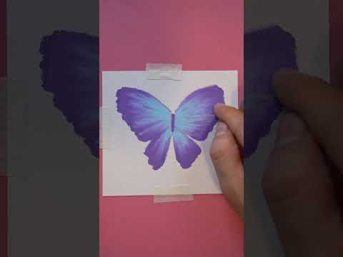 Oil pastel drawingGlitter butterfly oilpastel easydrawing creativeart butterflydrawing art
