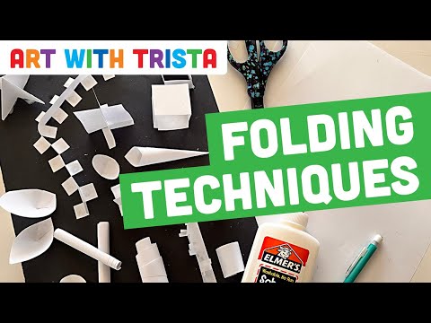 Paper Folding Techniques for 50 Forms Relief Sculpture Lesson  Art With Trista