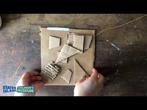 Visual Arts Studio Cardboard Relief Sculptures