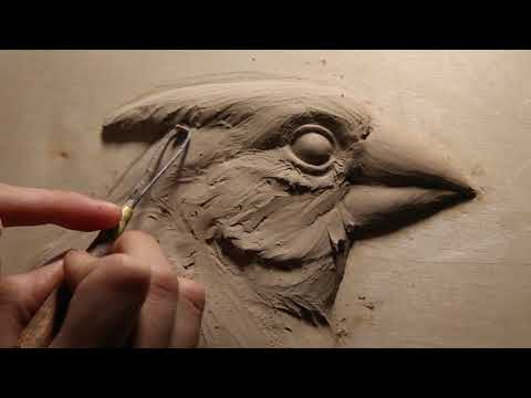 Kellie Pereira  Cardinal Portrait Bas Relief Sculpture Process  Instructional Video