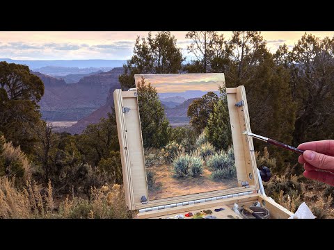 Painting a Desert Landscape En Plein Air  Oil Painting Techniques How to Improve