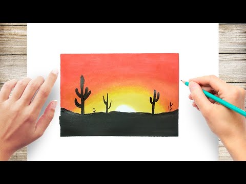 How to Paint a Desert Silhouette