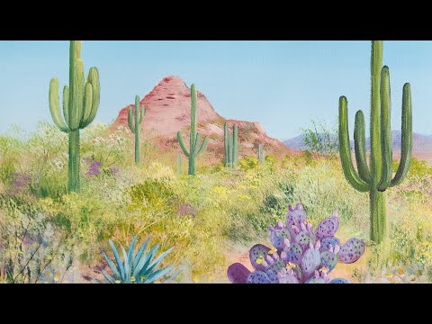 How to Paint a Desert Landscape Acrylic Painting LIVE Tutorial