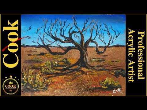 Three Insanely Easy Secrets for painting a Desert Landscape like a Pro  in Acrylics