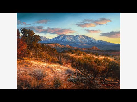 Oil Painting a Desert Mountain Landscape
