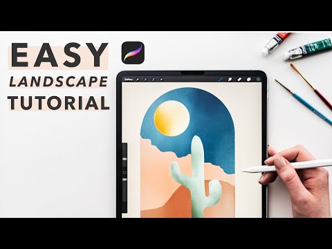 How to Paint A Desert Landscape Scene in Procreate