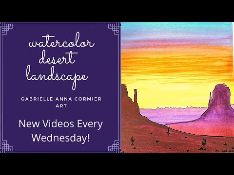 How to Paint a Watercolor Desert Landscape Fast and Easy  Beginner Level