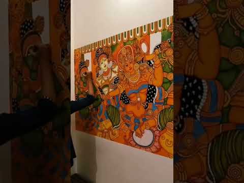 Kerala mural painting  parvathichamayam  wall art