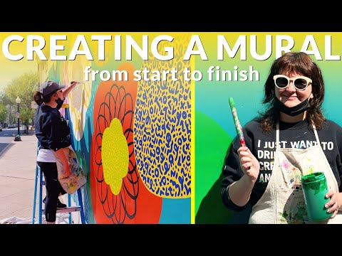 PAINTING A MURAL OUTSIDE