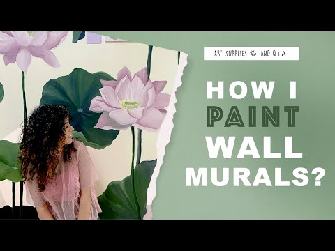 ART SUPPLIES AND PROCESS OF PAINTING A WALL MURAL